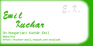 emil kuchar business card
