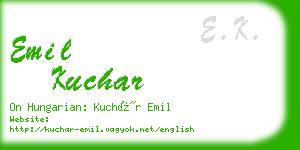 emil kuchar business card